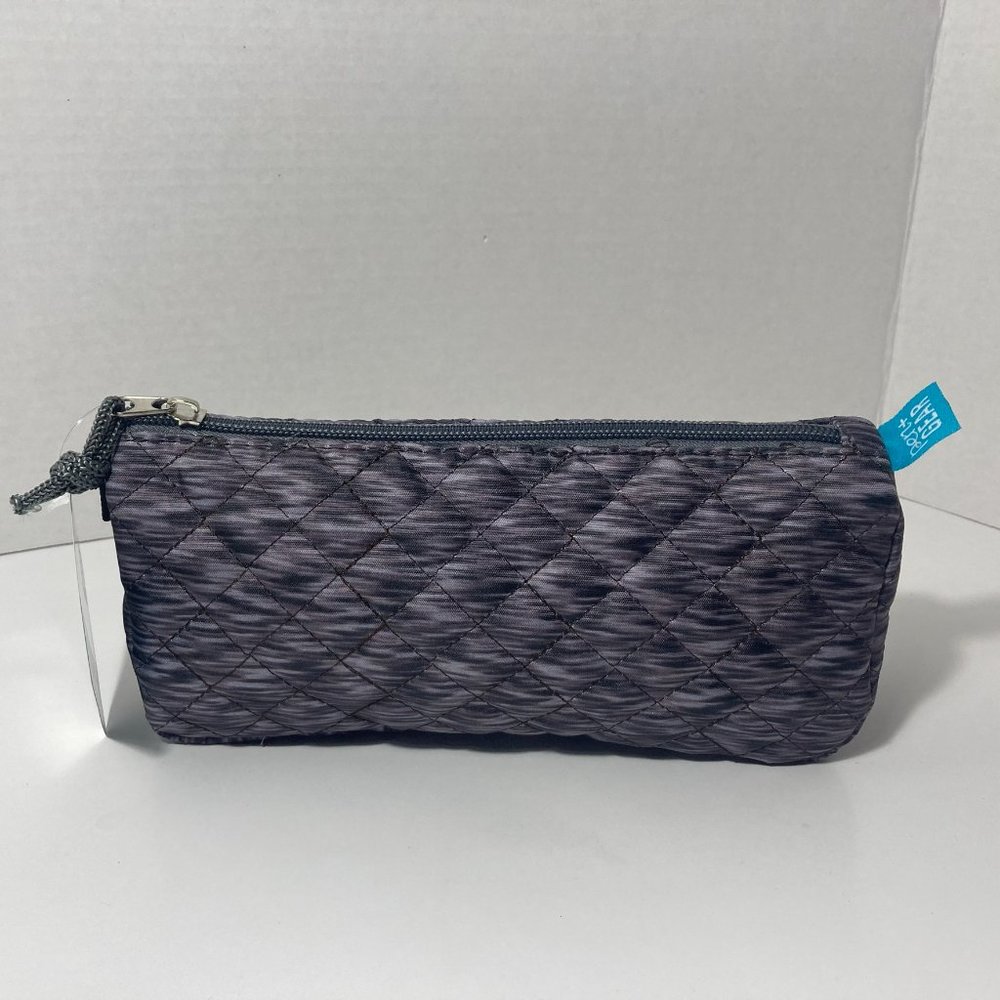 Quilted Makeup Bag Pencil Case Zipper Organizer